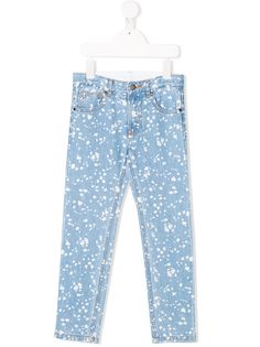 Stella McCartney Kids джинсы кроя слим с эффектом разбрызганной краски