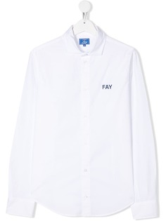 Fay Kids рубашка с контрастным логотипом