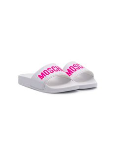 Moschino Kids шлепанцы с логотипом