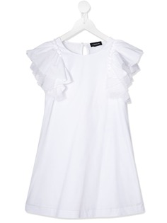 Monnalisa платье-футболка с оборками на рукавах