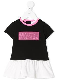 Elisabetta Franchi La Mia Bambina платье-футболка с логотипом