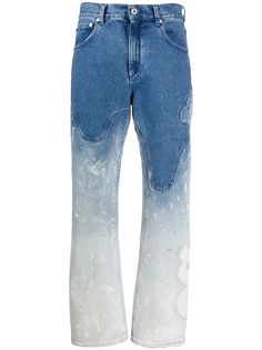 Off-White джинсы свободного кроя из вареного денима