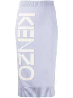 Kenzo юбка-карандаш с логотипом