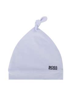 BOSS Kidswear шапка бини с вышивкой и узлом