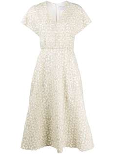 Harris Wharf London платье миди с цветочным узором