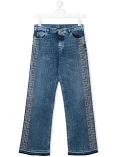 Young Versace джинсы широкого кроя с заклепками