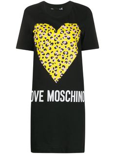 Love Moschino платье-футболка с леопардовым принтом