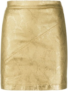 Patrizia Pepe юбка мини с эффектом металлик