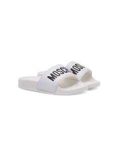 Moschino Kids шлепанцы с логотипом