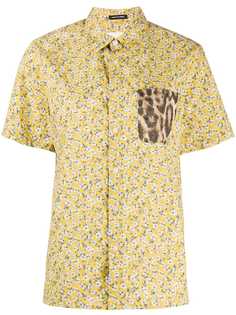 R13 рубашка с короткими рукавами и цветочным принтом