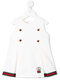 Gucci Kids платье с отделкой GG Web