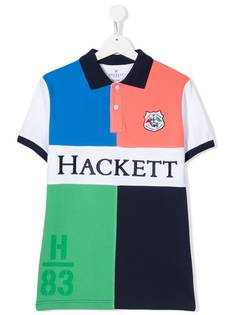 Hackett Kids рубашка-поло в стиле колор-блок