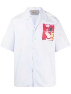 Frankie Morello полосатая рубашка с логотипом