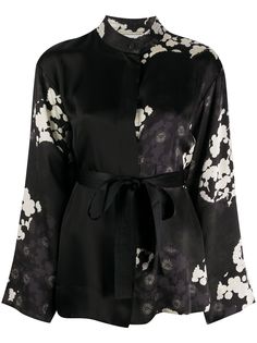McQ Alexander McQueen рубашка с воротником-стойкой и цветочным принтом