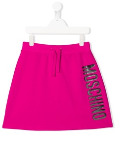 Moschino Kids юбка с кулиской и логотипом