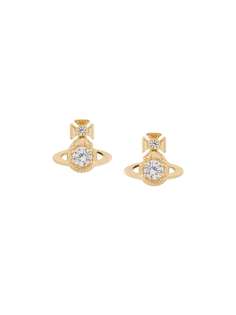 Vivienne Westwood серьги-гвоздики Orb с кристаллами