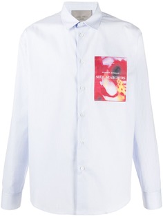 Frankie Morello полосатая рубашка с логотипом