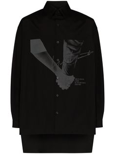 Yohji Yamamoto рубашка Staff с принтом