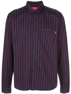 Supreme твиловая рубашка в полоску
