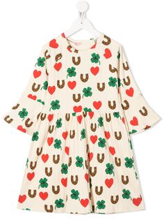 Mini Rodini платье с рукавами колокол и принтом