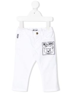 Moschino Kids джинсы прямого кроя с логотипом