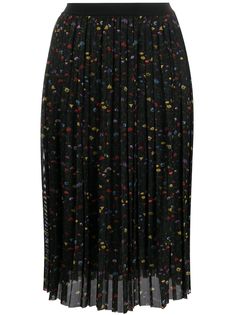 Semicouture плиссированная юбка миди с цветочным принтом