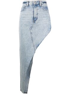 Alexander Wang джинсовая юбка макси асимметричного кроя