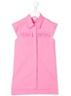 Elisabetta Franchi La Mia Bambina платье-рубашка с короткими рукавами