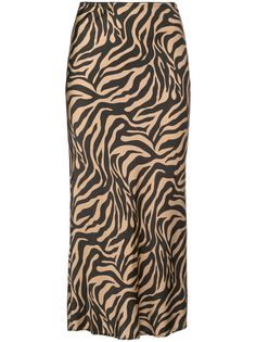 Andamane юбка миди с тигровым принтом