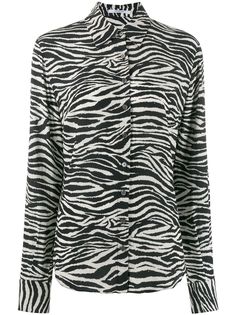 Derek Lam 10 Crosby рубашка на пуговицах с зебровым принтом