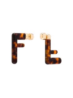 Fendi серьги с логотипом FF