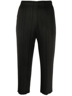 Pleats Please Issey Miyake укороченные брюки с микроплиссировкой