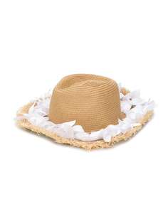Monnalisa соломенная шляпа с декором