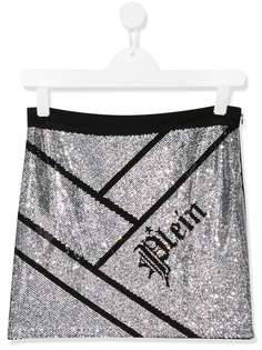 Philipp Plein Junior юбка с декорированным логотипом