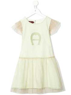 Aigner Kids платье с тюлем и блестками