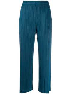 Pleats Please Issey Miyake укороченные брюки с микроплиссировкой