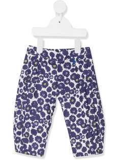 Baby Dior брюки с цветочным принтом и складками