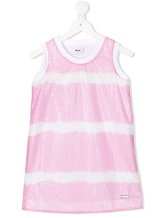 Msgm Kids полосатый топ с пайетками