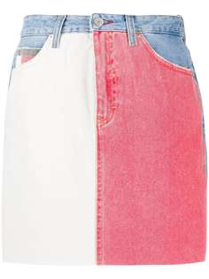 Tommy Jeans джинсовая юбка с контрастными вставками