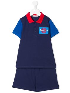 Moncler Enfant костюм-двойка с логотипом и вставками