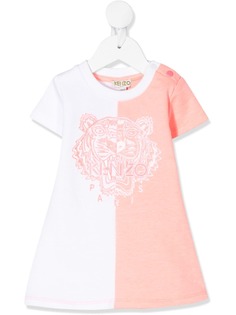 Kenzo Kids двухцветное платье-футболка