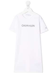 Calvin Klein Kids платье-футболка с логотипом