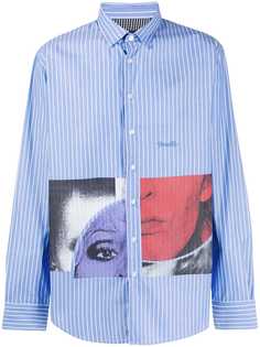 Frankie Morello полосатая рубашка со вставками