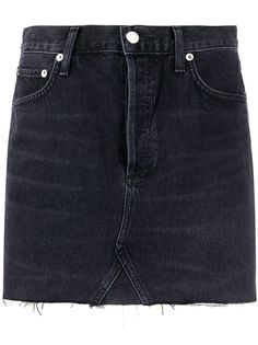 AGOLDE джинсовая юбка мини Quinn с завышенной талией