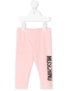 Moschino Kids легинсы с логотипом