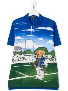 Ralph Lauren Kids рубашка-поло Varsity с принтом Bear