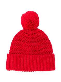 Stella McCartney Kids вязаная шапка с помпоном