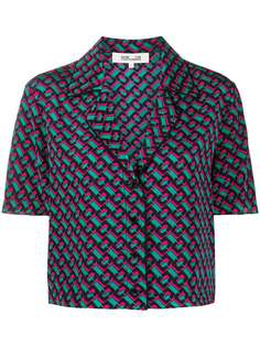 DVF Diane von Furstenberg крепдешиновая рубашка Cheryl