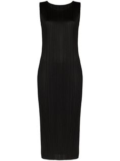 Pleats Please Issey Miyake плиссированное платье миди