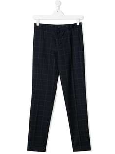 Paul Smith Junior брюки в клетку Windowpane